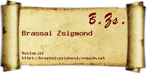 Brassai Zsigmond névjegykártya